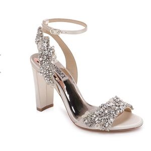Badgley Mischka Libby Crystal Embellished Evening Shoe